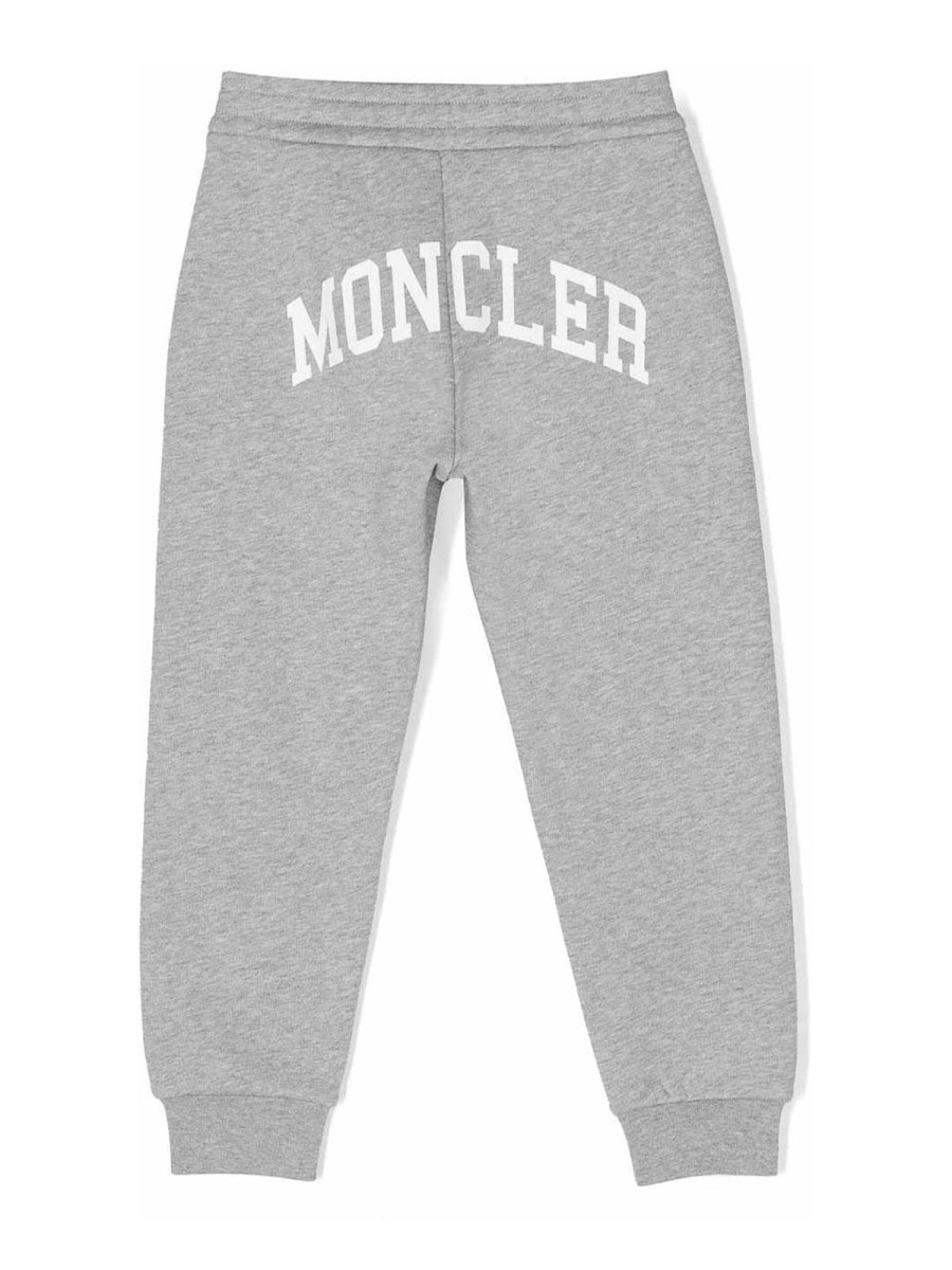 Bambino Moncler Jr | Pantaloni Sportivi Con Toppa Con Logo