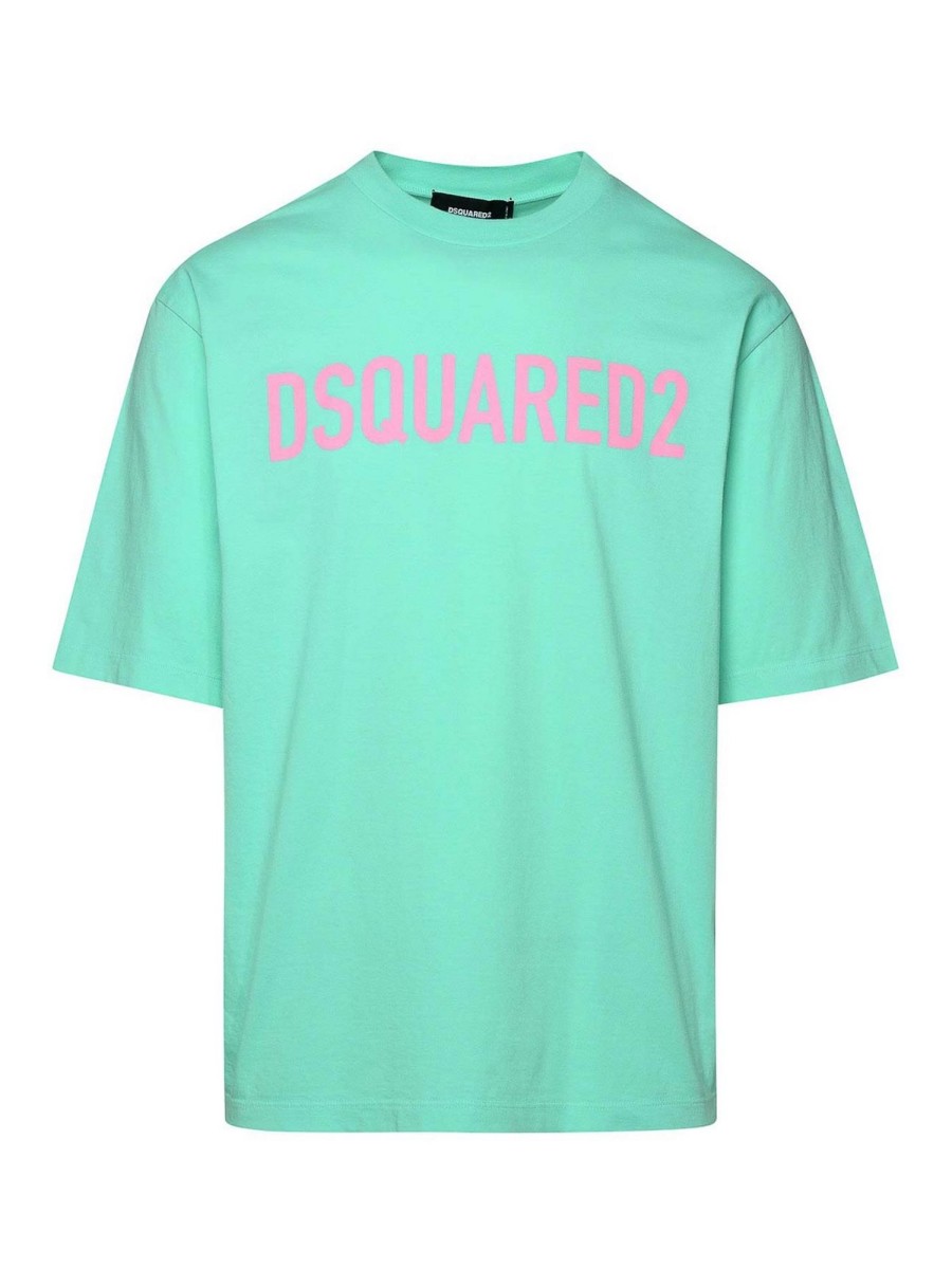 Uomo Dsquared2 | T-Shirt In Cotone Menta