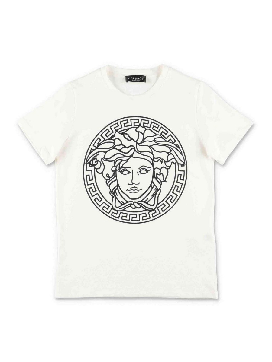 Bambino Versace | T-Shirt In Jersey Di Cotone Bianco