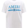 Uomo Amiri | T-Shirt In Cotone Con Stampa Logo A Contrasto