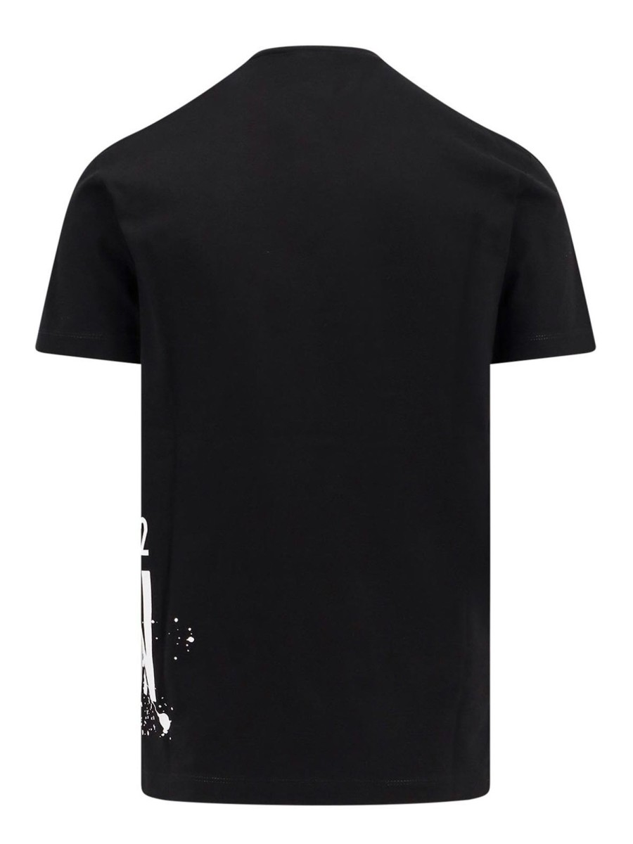 Uomo Dsquared2 | T-Shirt In Cotone Con Stampa Icona Splash