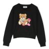 Bambino Moschino | Felpa Moschino In Cotone Nero Con Orsetto