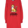 Bambino Kenzo | Abito Kenzo In Maglia Di Misto Cotone Rosso