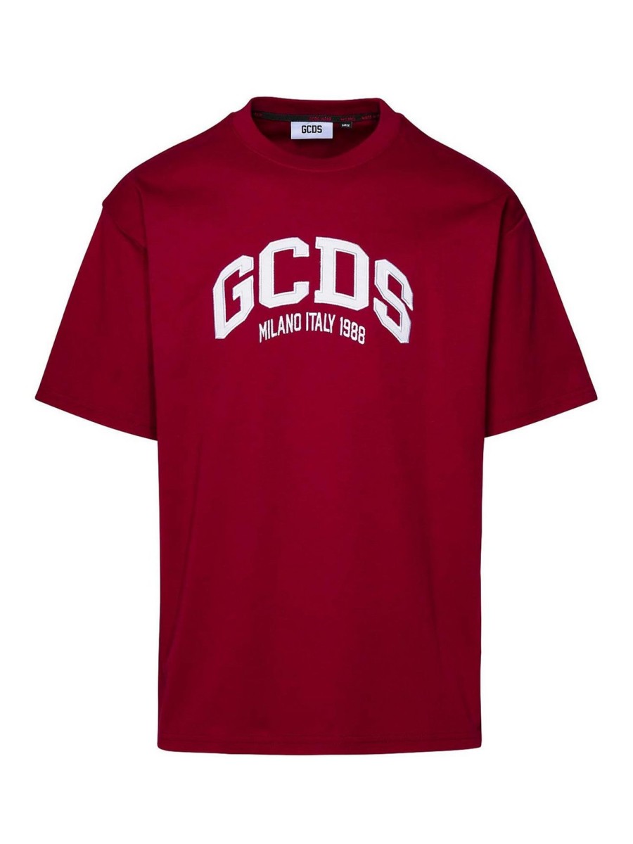 Uomo Gcds | T-Shirt In Jersey Di Cotone