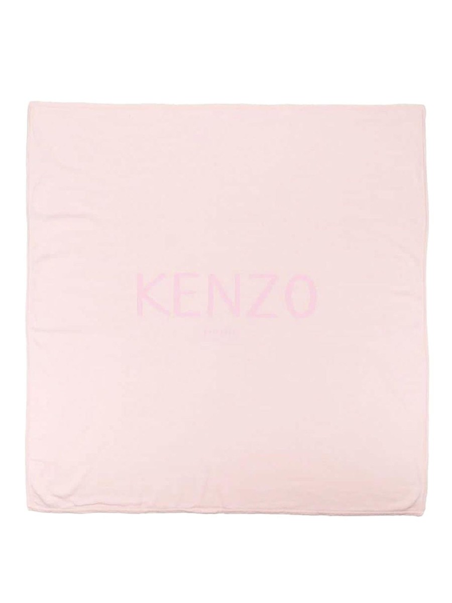 Bambino Kenzo | Coperta In Maglia Per Neonata Di Cotone Rosa