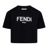 Bambino Fendi Jr | T-Shirt Corta Con Stampa Logo