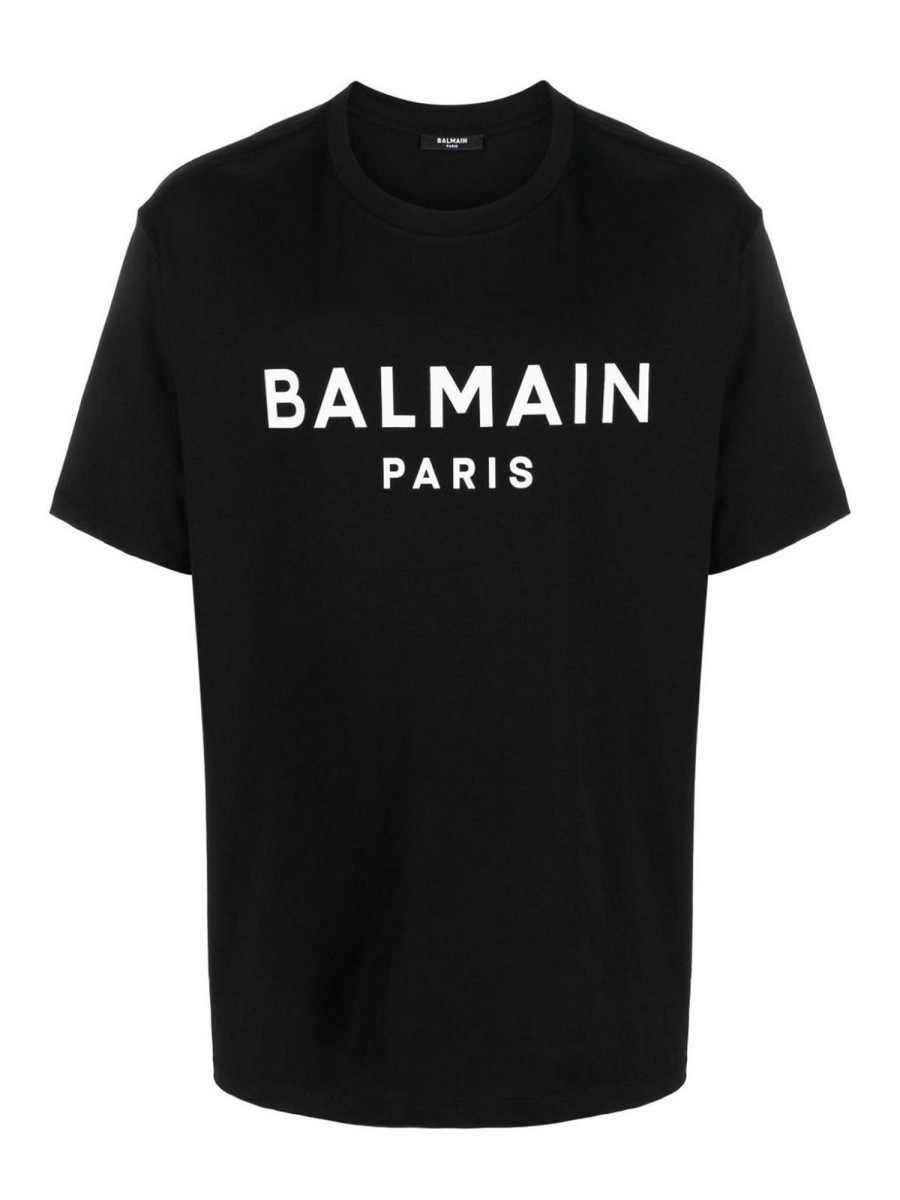 Uomo Balmain | T-Shirt Con Logo