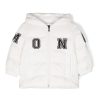 Bambino Moncler Jr | Piumino Imbottito Con Cappuccio E Patch Logo