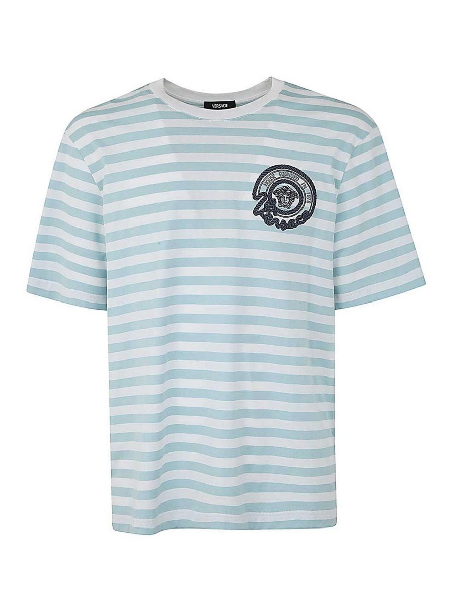 Uomo Versace | Emblema Nautico Della T-Shirt