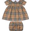 Bambino Burberry | Set Di Fiori In Cotone Beige Darchivio