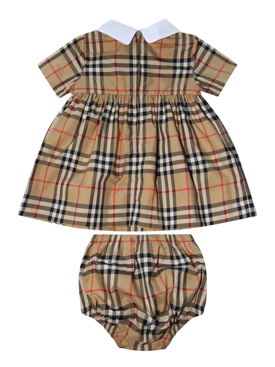 Bambino Burberry | Set Di Fiori In Cotone Beige Darchivio