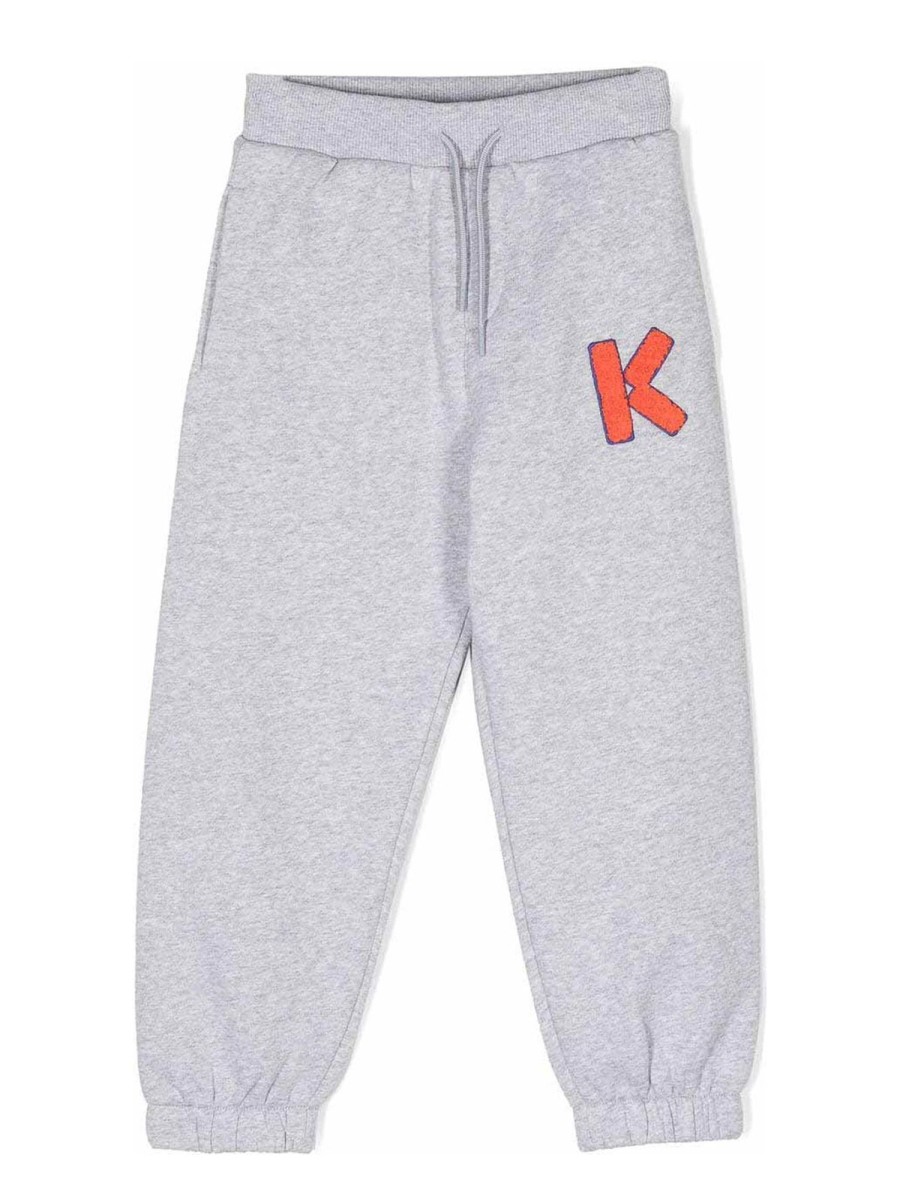 Bambino Kenzo | Pantaloni Sportivi Con Toppa Con Logo