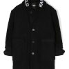 Bambino Karl Lagerfeld | Cappotto Da Di Karl Lagerfeld In Panno Nero