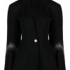 Danna The Attico | Blazer In Gabardine Con Dettaglio Strass