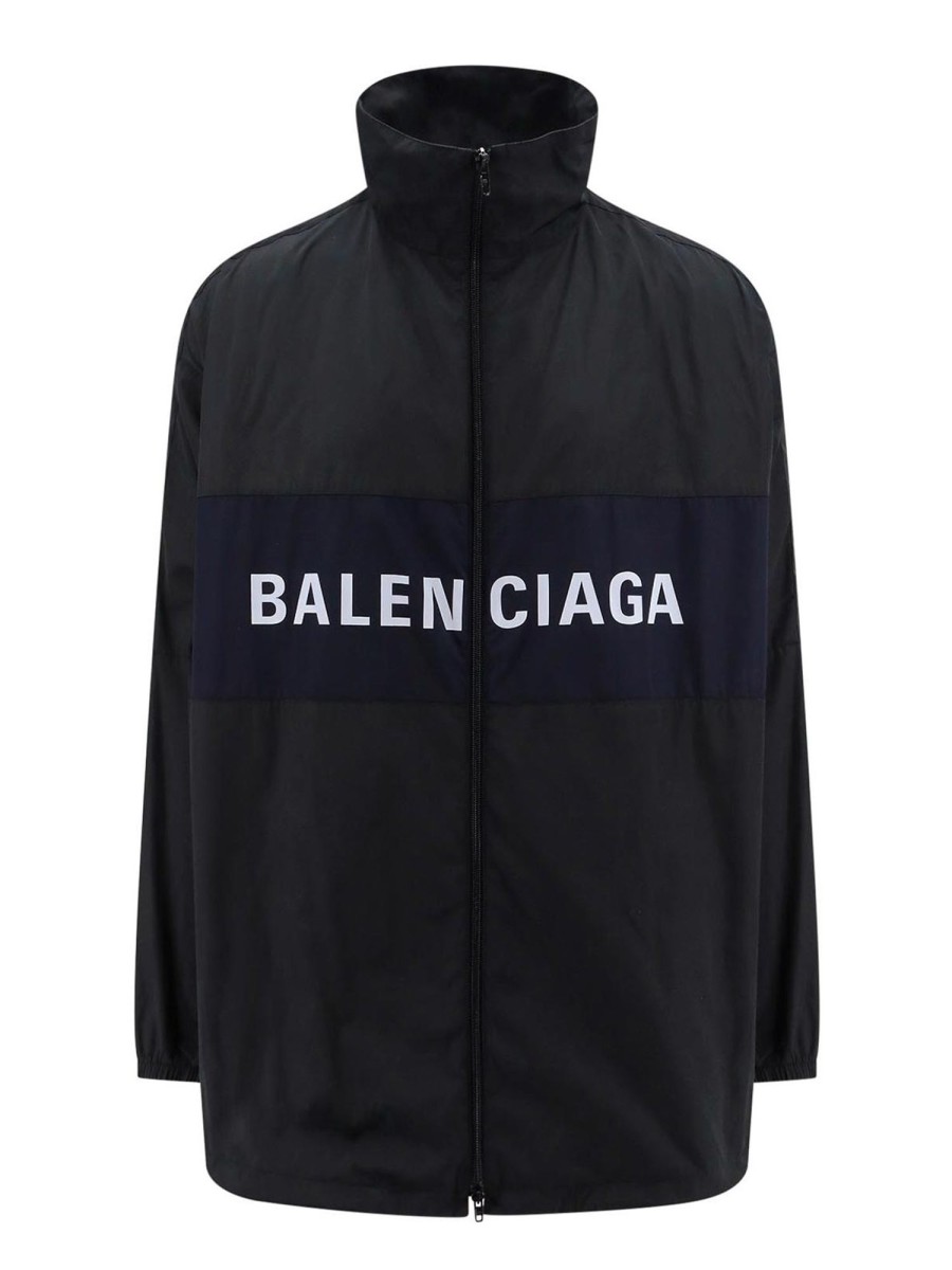 Uomo Balenciaga | Giubbotto In Nylon Con Stampa