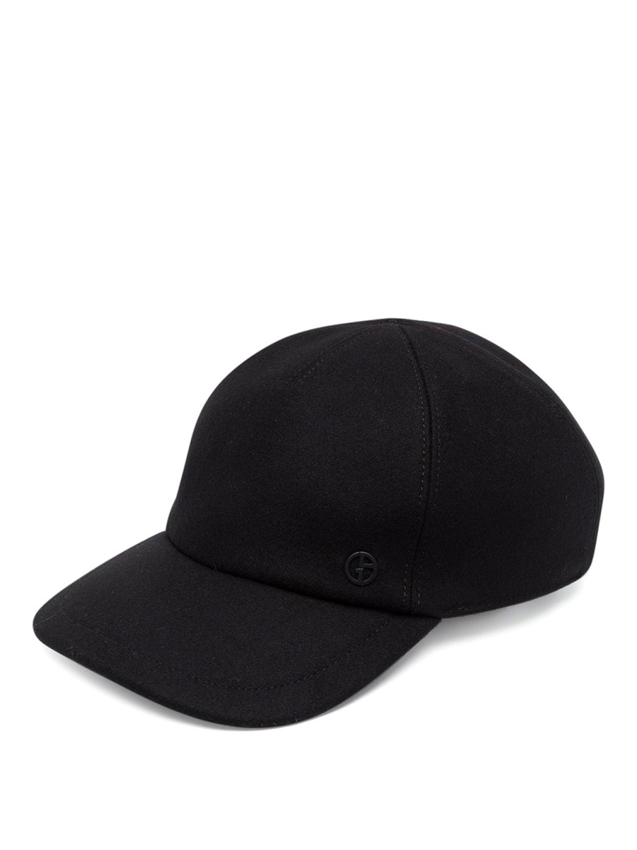 Uomo Giorgio Armani | Cappello Da Baseball In Misto Lana