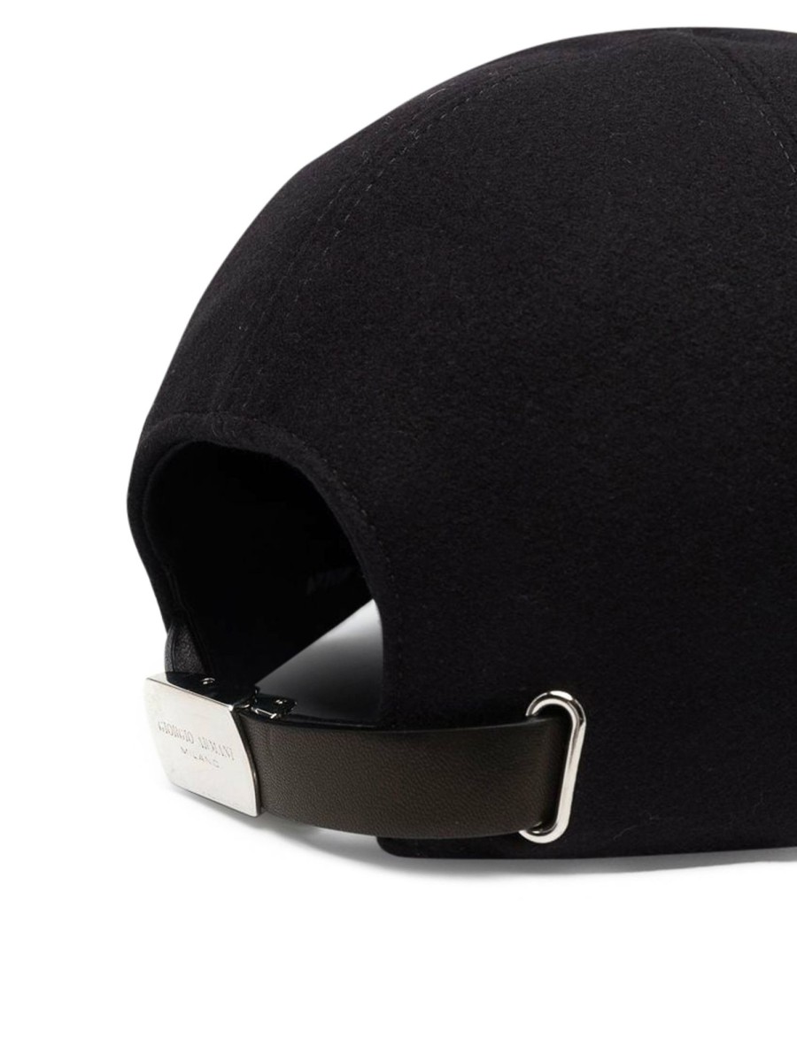 Uomo Giorgio Armani | Cappello Da Baseball In Misto Lana