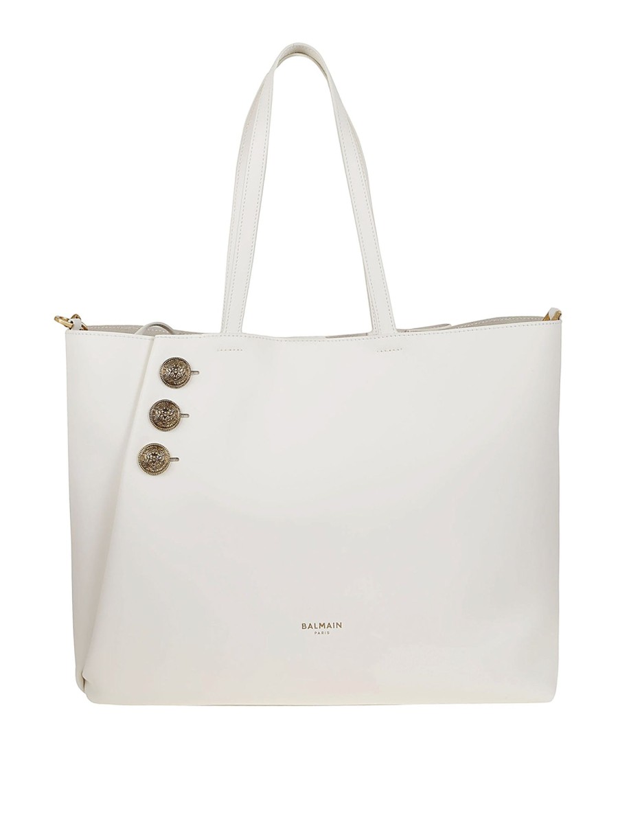 Danna Balmain | Shopping Bag Embleme In Pelle Di Vitello