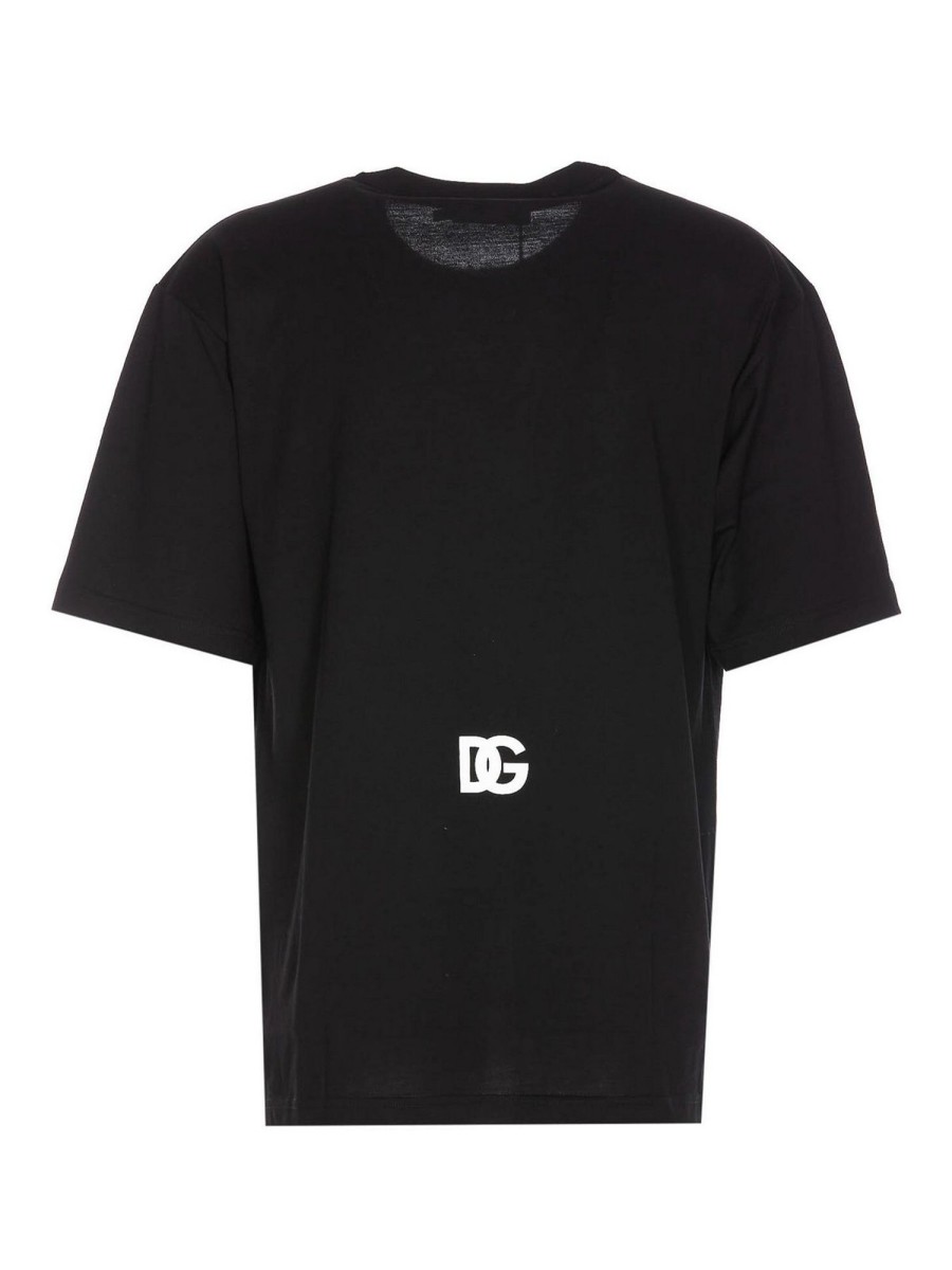 Uomo Dolce & Gabbana | T-Shirt Con Stampa Logo Dg