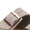 Uomo Birkenstock | Sandalo In Camoscio Con Doppio Cinturino