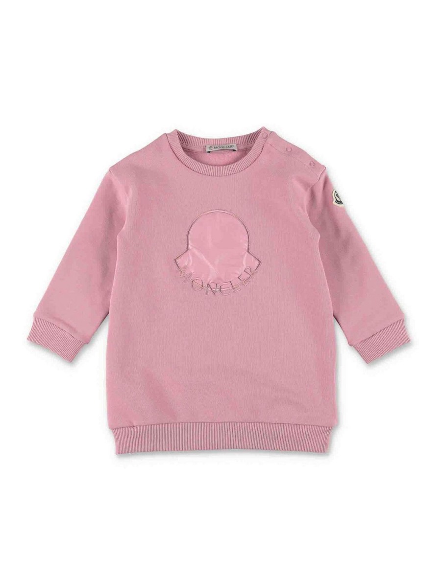 Bambino Moncler | Felpa Moncler Per Bambina In Cotone Rosa