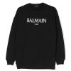 Bambino Balmain | Felpa Balmain Per Ragazzo In Cotone Nero