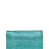 Danna Amina Muaddi | Clutch In Raso E Cristalli Color Caraibico