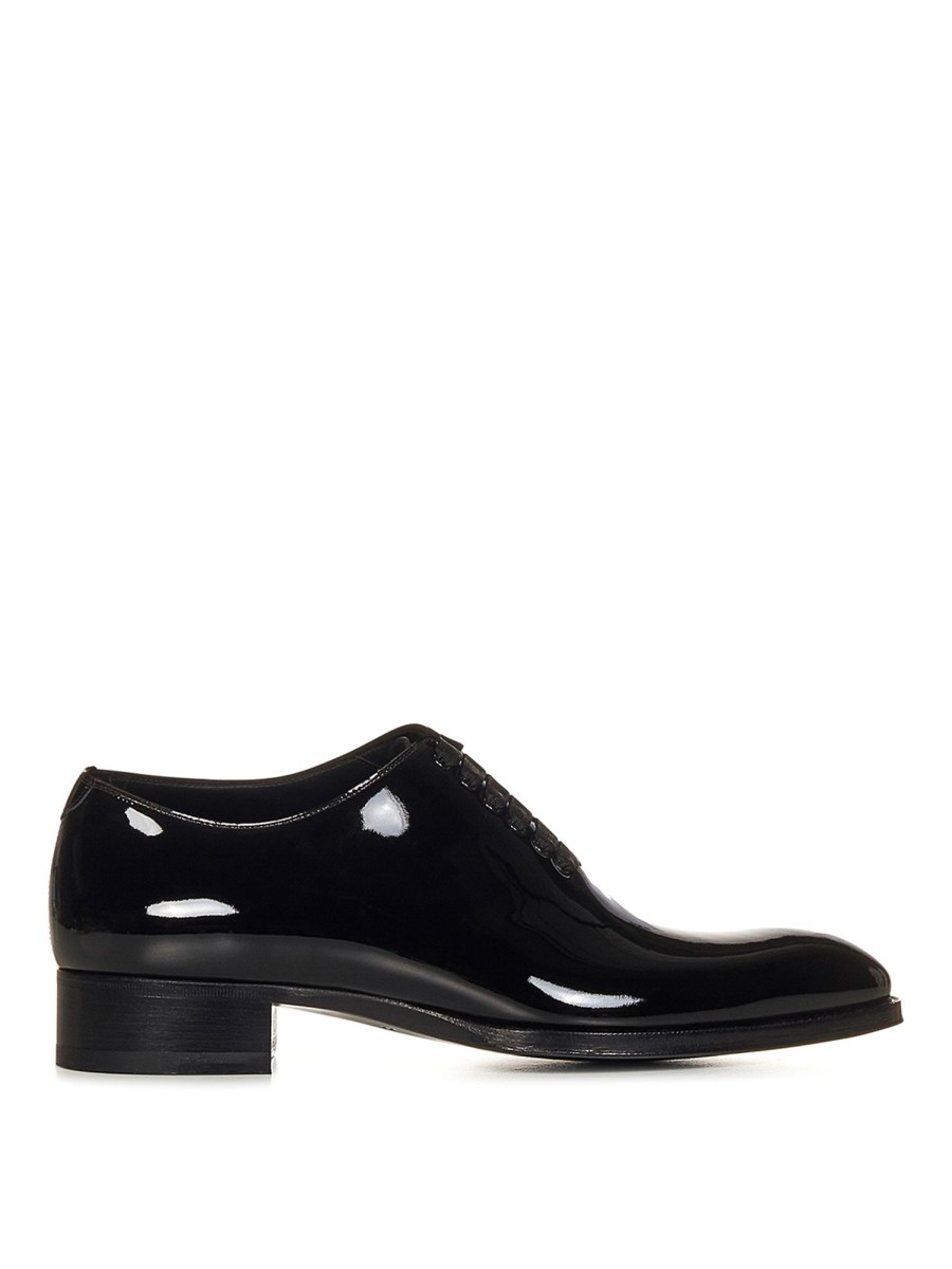 Uomo Tom Ford | Scarpe Stringate In Vernice