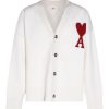 Uomo Ami Paris | Cardigan In Lana Bianco Sporco