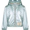 Bambino Moncler Jr | Giacca In Nylon Verde Menta Satinato