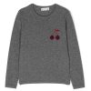 Bambino Bonpoint | Maglia Bonpoint Da Bambina In Cashmere Grigio