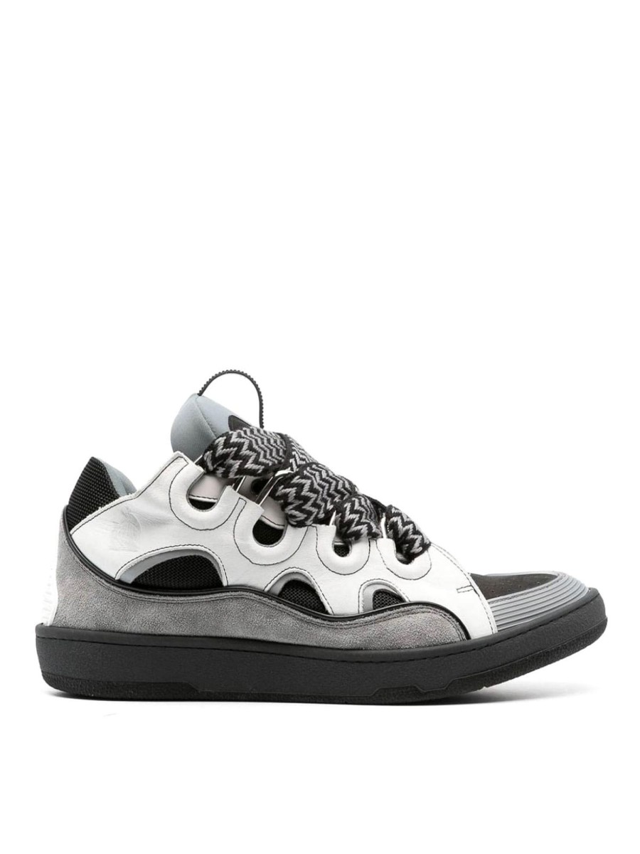 Uomo Lanvin | Sneaker Curb In Pelle