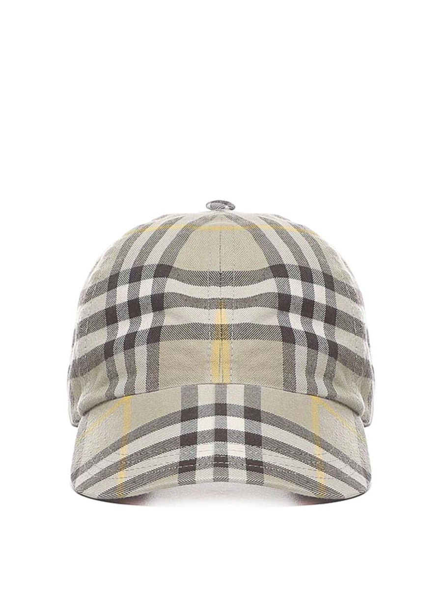 Uomo Burberry | Cappello Da Baseball Con Stampa A Quadri