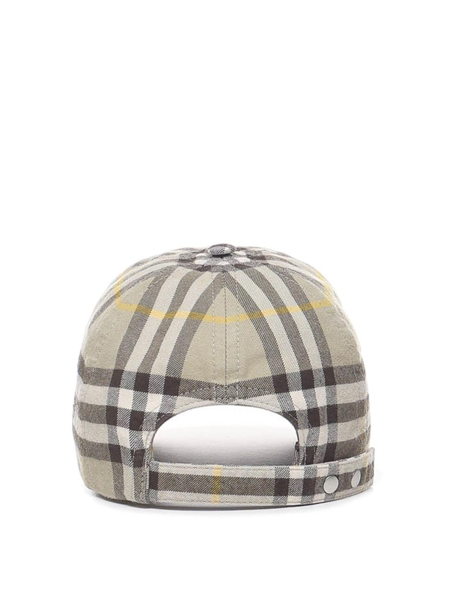 Uomo Burberry | Cappello Da Baseball Con Stampa A Quadri