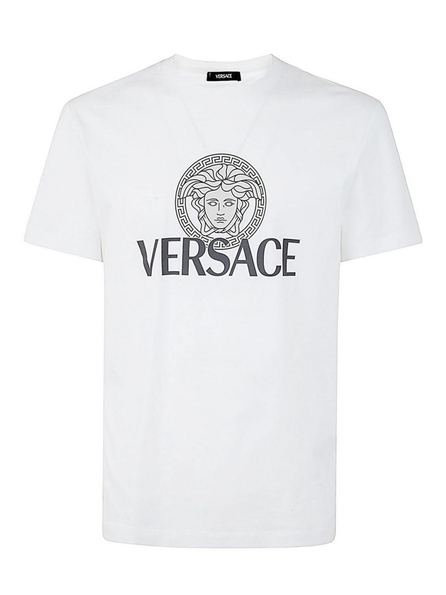 Uomo Versace | T-Shirt Con Stampa A Due Colori