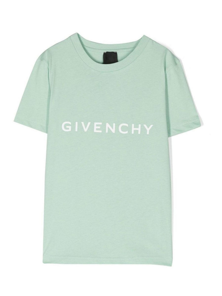 Bambino Givenchy | T-Shirt Con Logo Color Menta