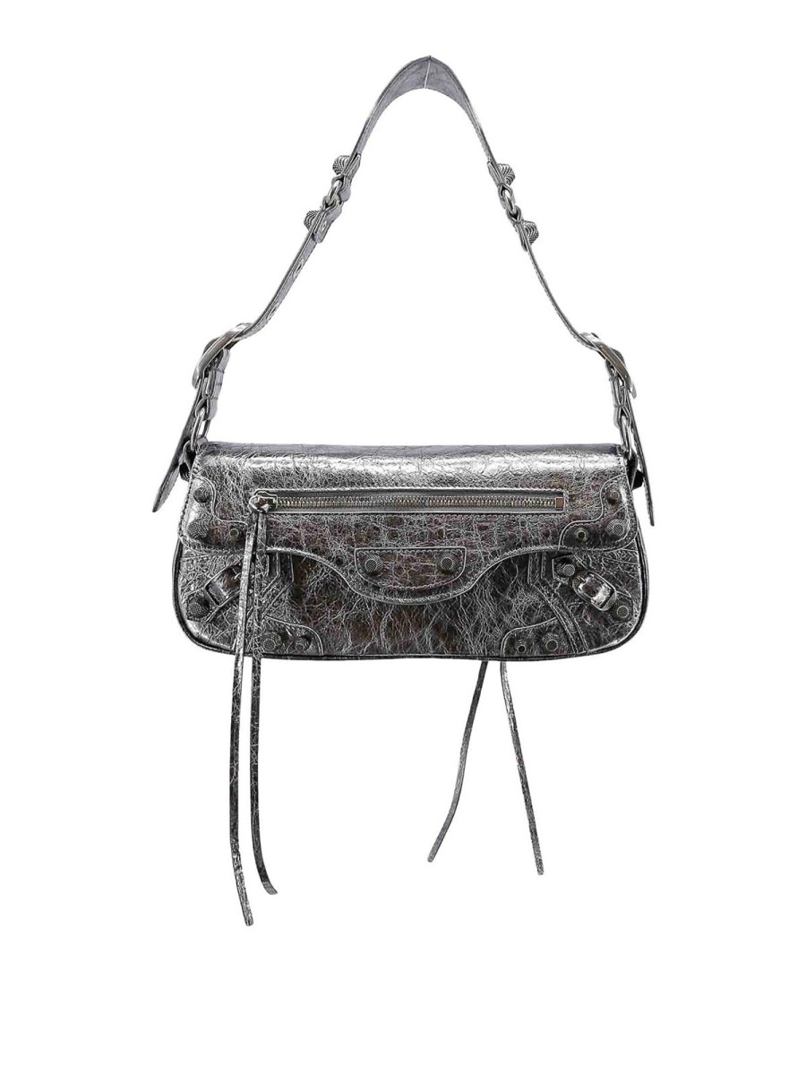 Danna Balenciaga | Borsa In Pelle Laminata Dettagli In Metallo