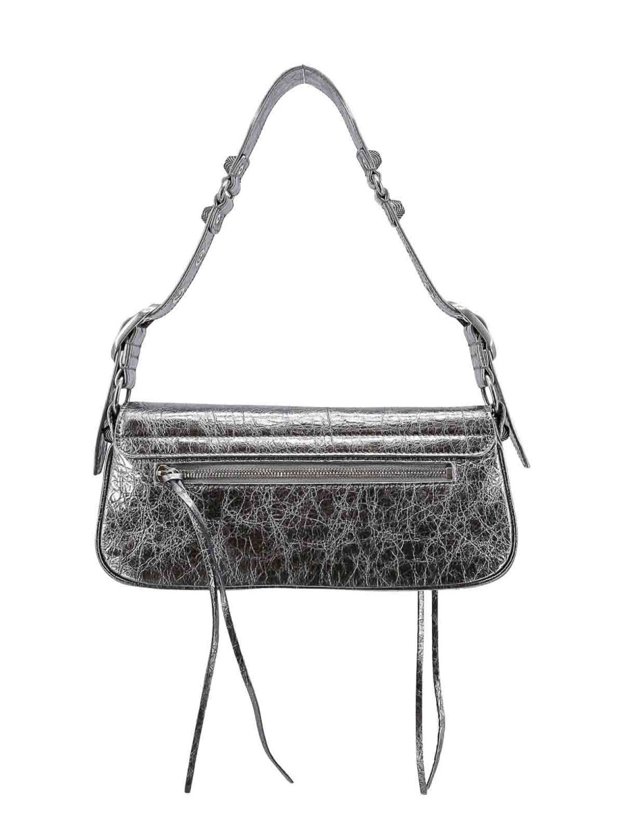 Danna Balenciaga | Borsa In Pelle Laminata Dettagli In Metallo