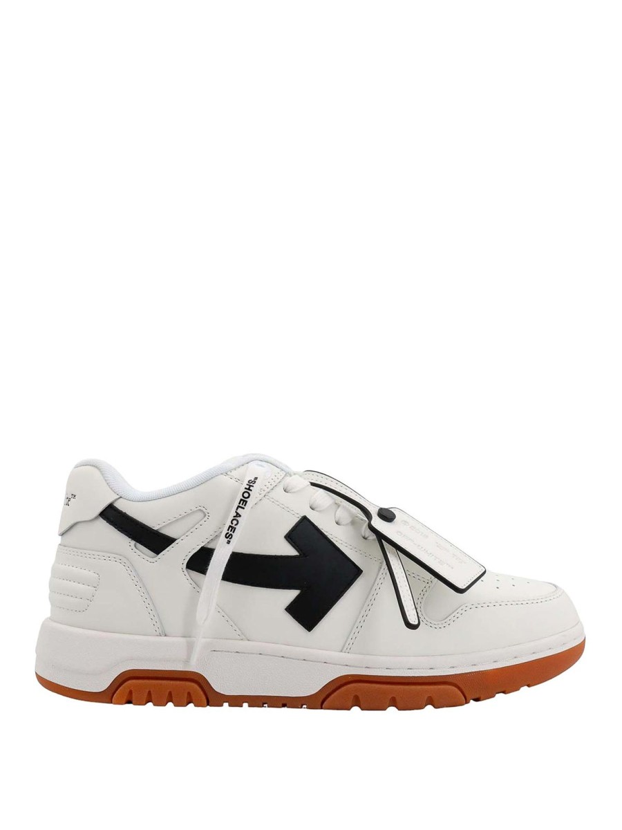 Uomo Off-White | Sneakers In Pelle Con Zip Iconica