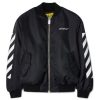 Bambino Off-White | Bomber In Nylon Diag Da Libro