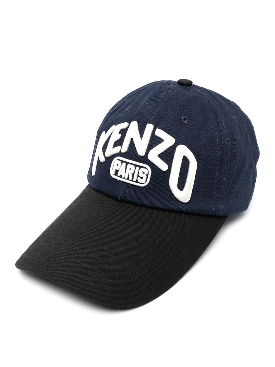 Uomo Kenzo | Cappello Con Logo E Chiusura Con Fibbia