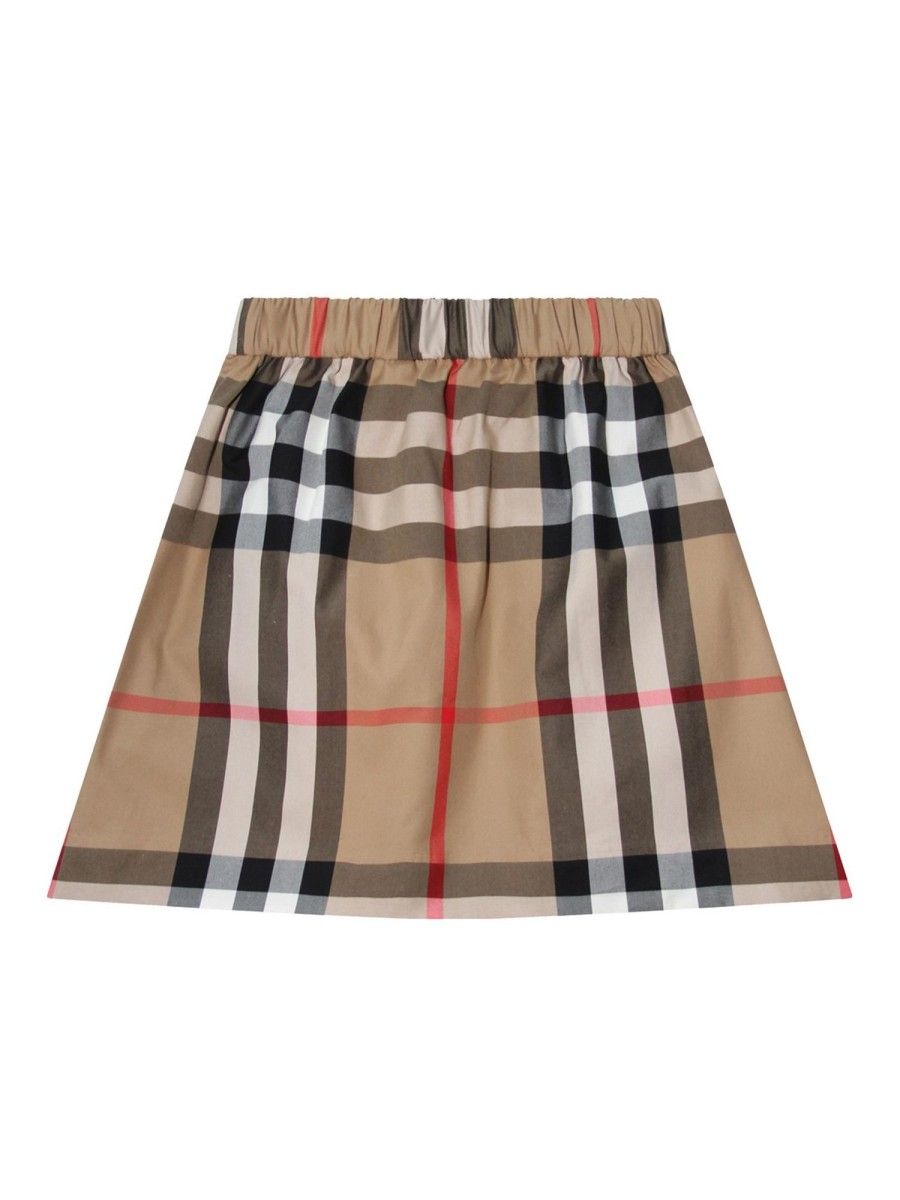 Bambino Burberry | Gonna In Cotone Beige Darchivio