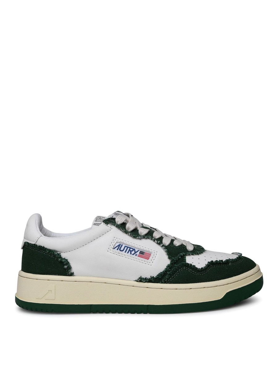 Uomo Autry | Sneaker In Misto Pelle Bicolore