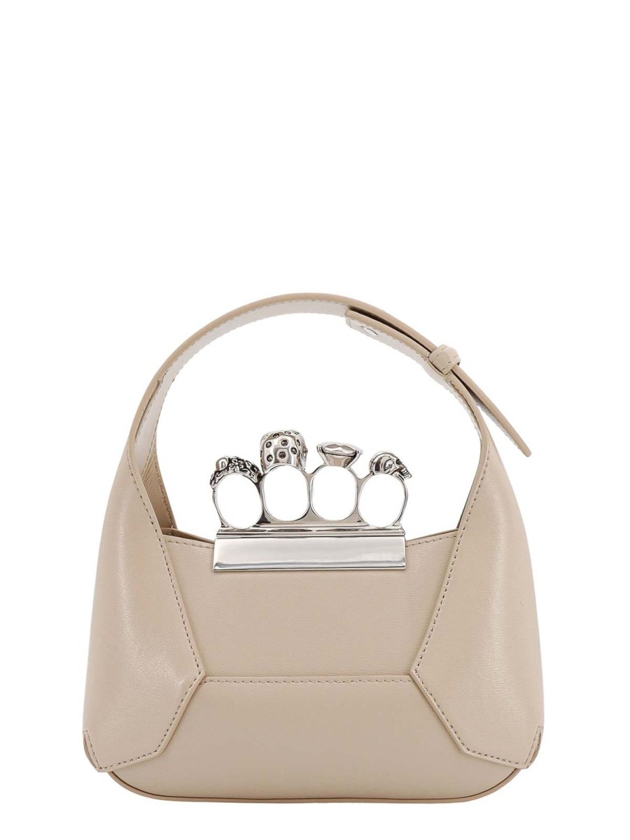 Danna Alexander Mcqueen | Borsa In Pelle Anelli Con Cristalli Swarovski