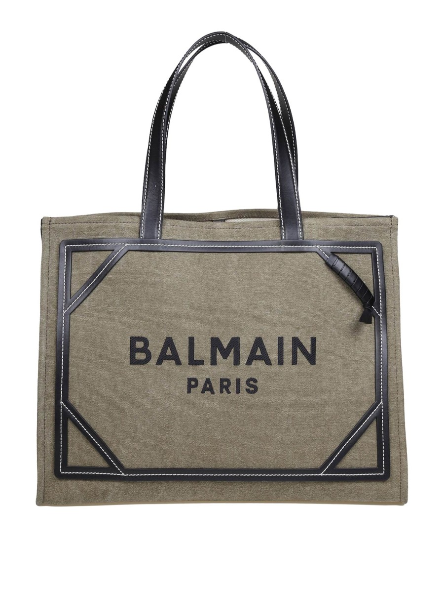 Danna Balmain | B-Army Shopper Medium In Tela E Pelle