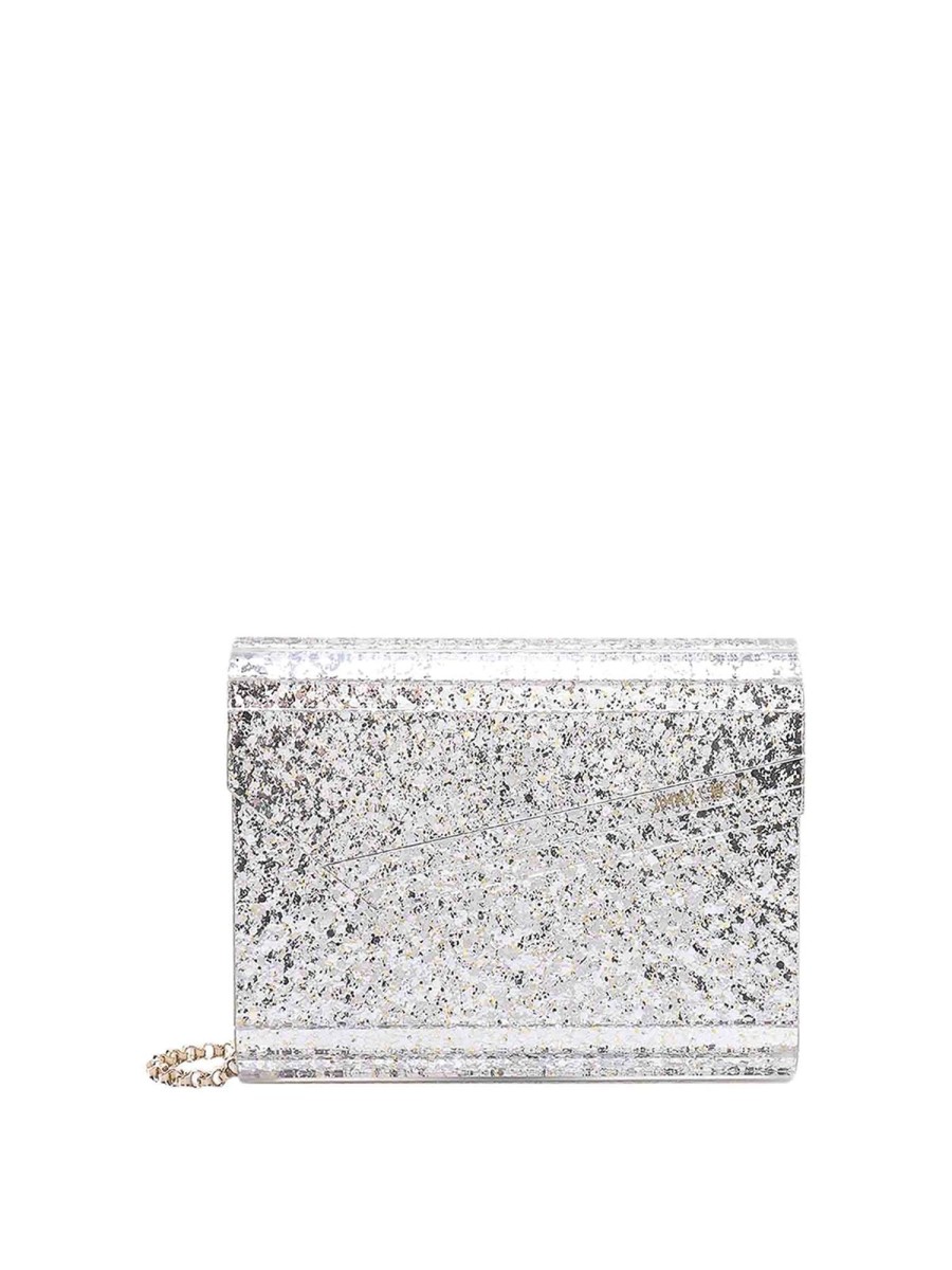 Danna Jimmy Choo | Pochette In Acrilico Con Glitter All Over