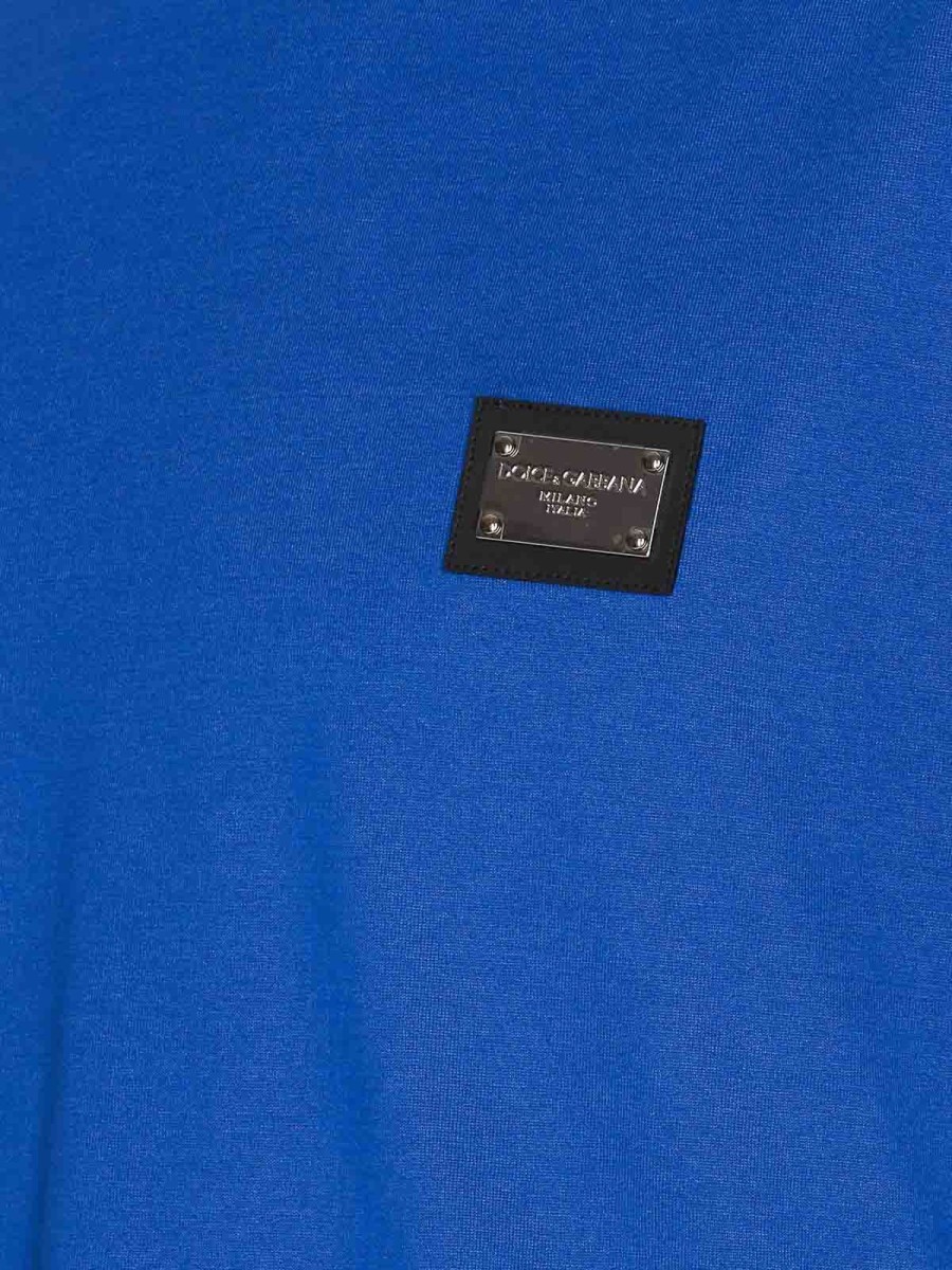 Uomo Dolce & Gabbana | T-Shirt Con Logo Placcato