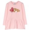 Bambino Moschino | Blusa In Cotone Rosa Con Orsetto