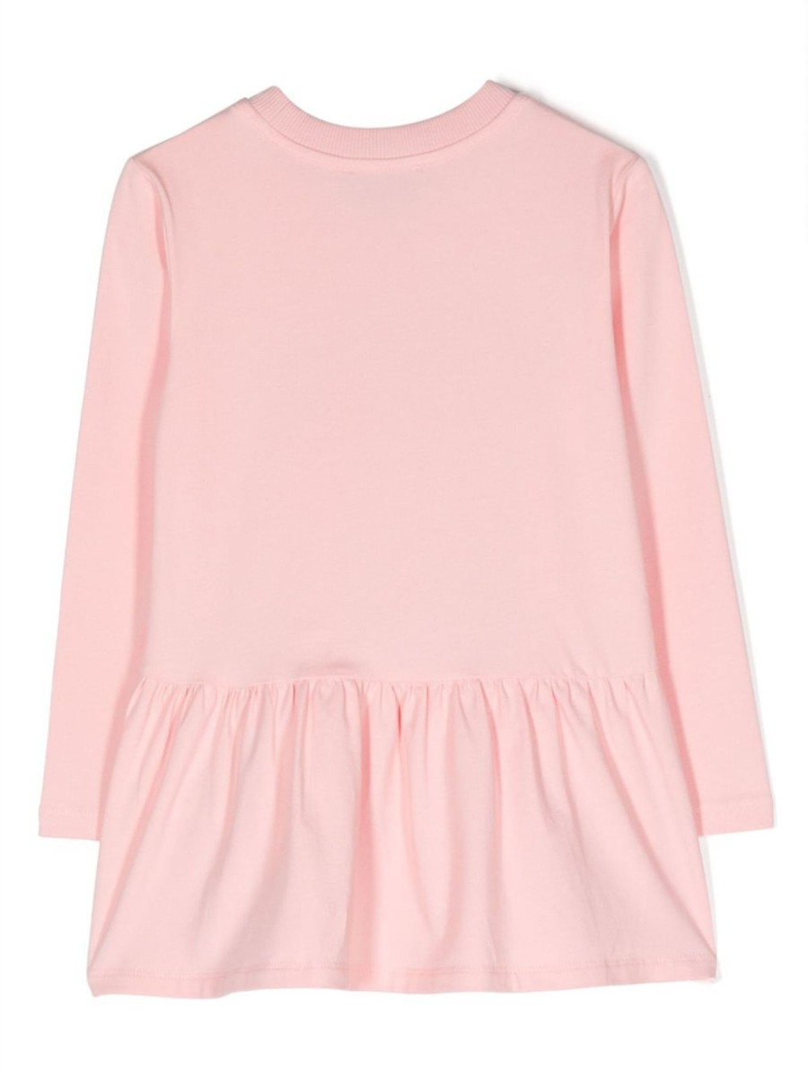 Bambino Moschino | Blusa In Cotone Rosa Con Orsetto