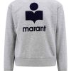 Uomo Isabel Marant | Felpa In Cotone Con Logo Floccato